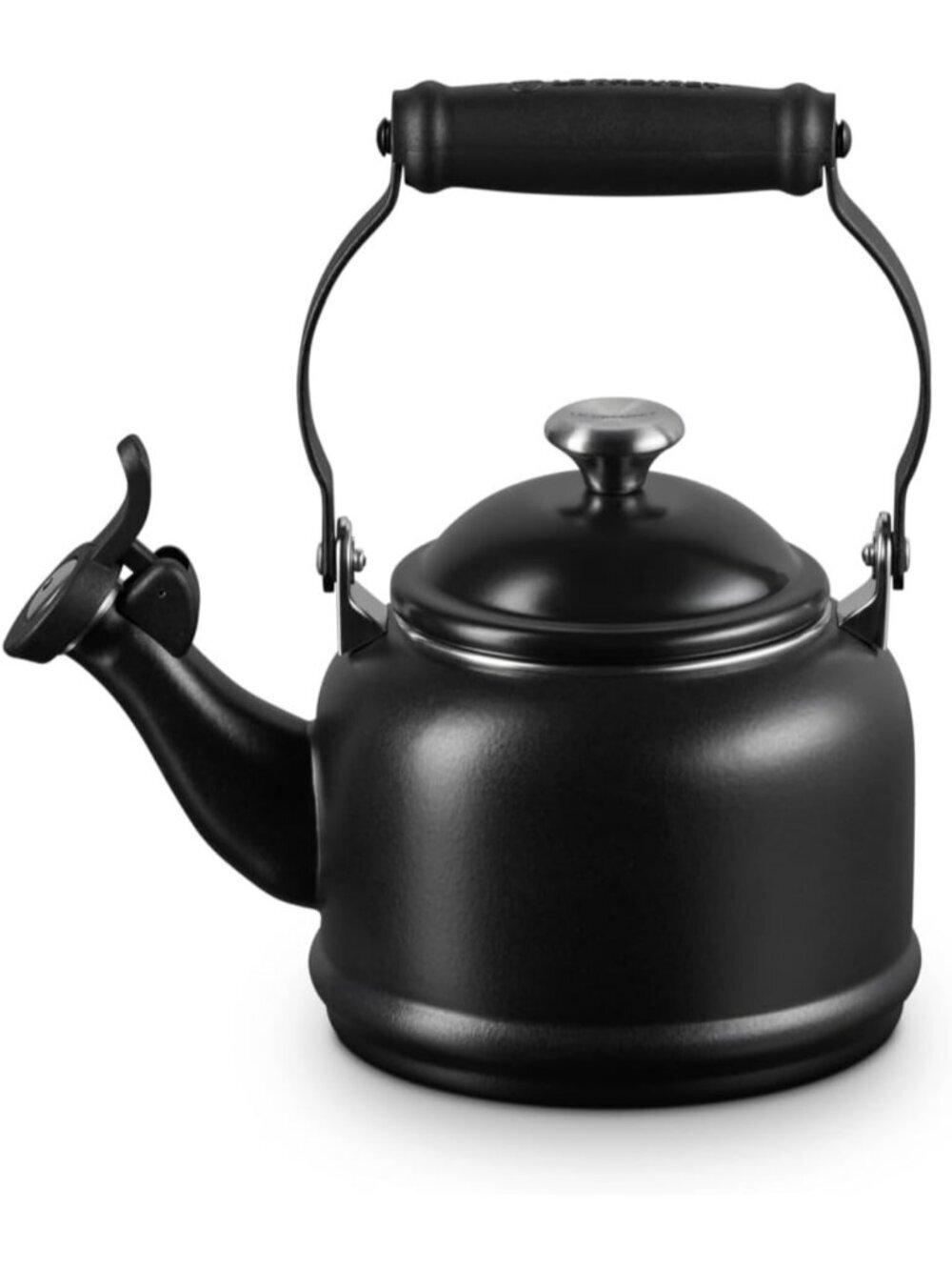 Black Enamel Steel Demi Teakettles 1.25 Quart Stainless steel Pot For Kitchen - Picture 2 of 7